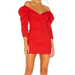 Lovers and Friends Isa Mini Dress Red Long Sleeve Size XS